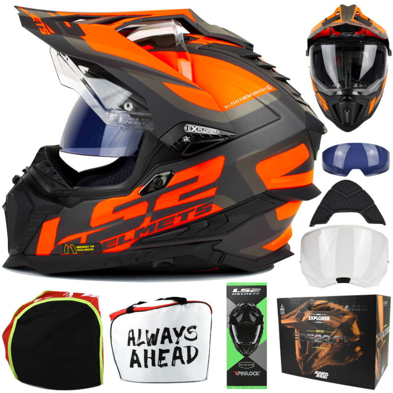 Kask LS2 MX701 Explorer Alter M. Black Or.