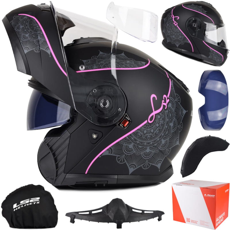 Kask LS2 FF908 Strobe II Lux M.Black Pink
