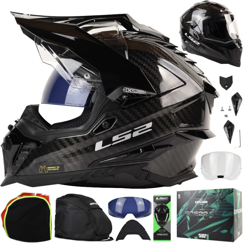 Kask LS2 MX701 C Explorer Solid Carbon