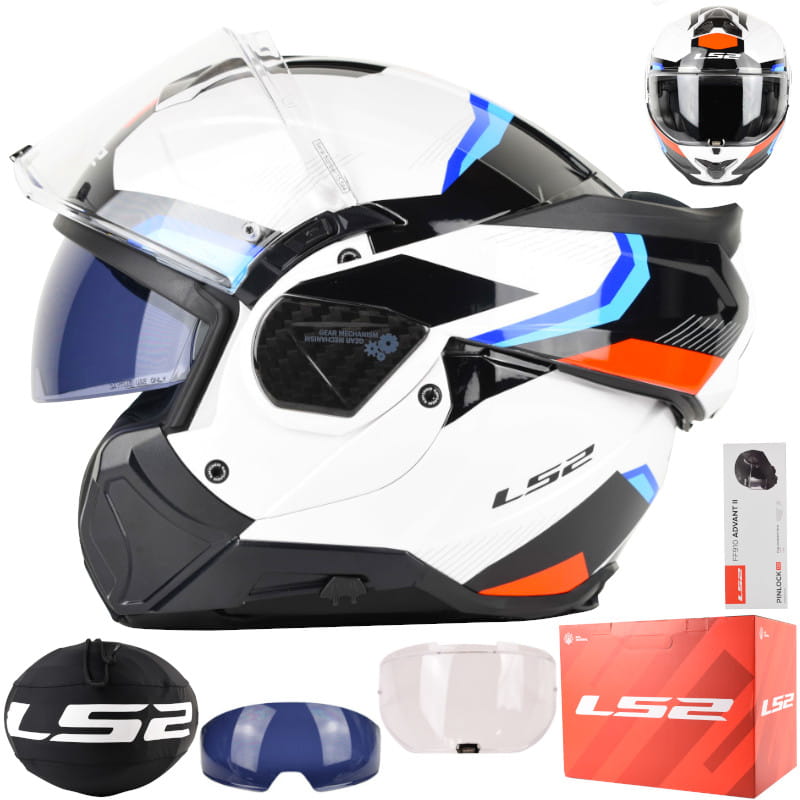 Kask LS2 FF910 Advant II Triple White Blue Red