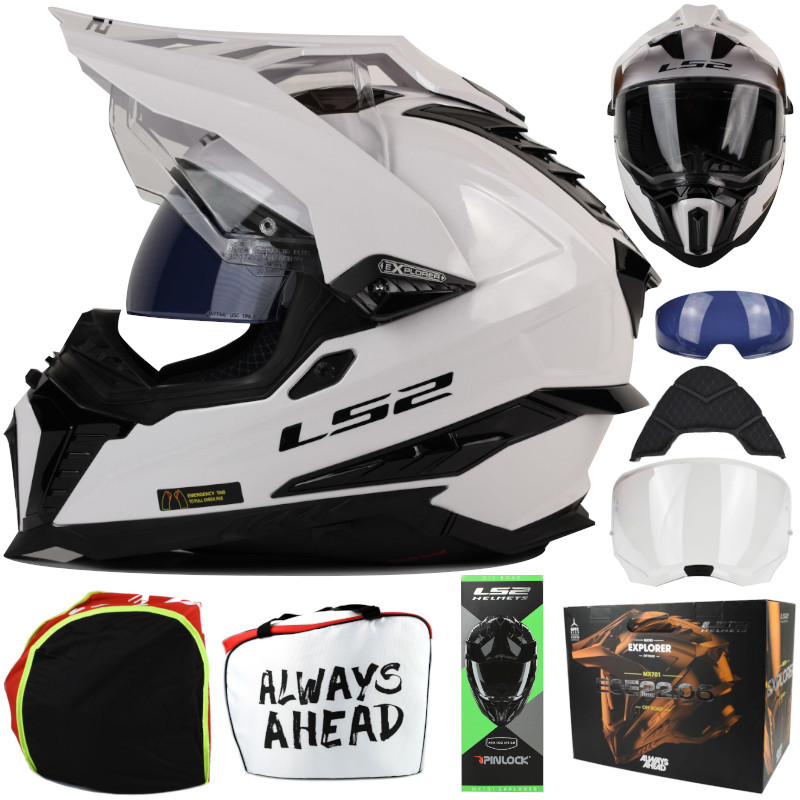 Kask LS2 MX701 Explorer Solid White